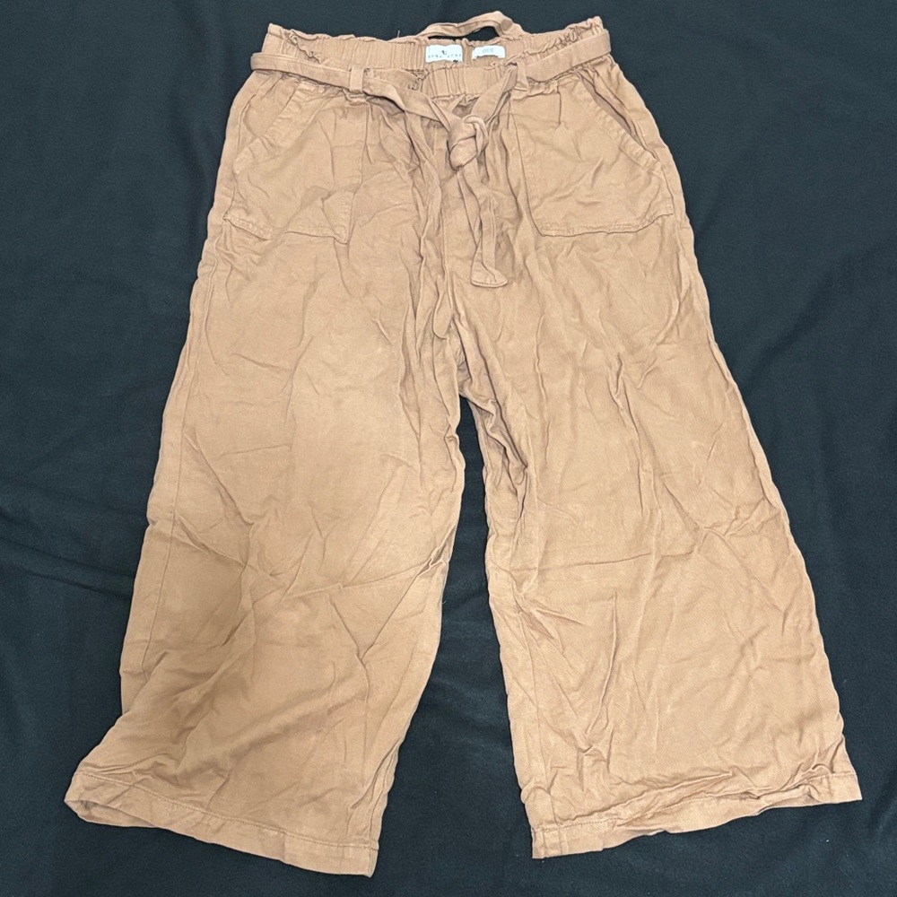 True Craft Tan Wide Leg Pants